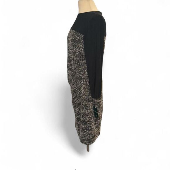 NWT Lauren Ralph Lauren Dress 14 Black Tweed Knit Long Sleeve Sheath MSRP $155 - Picture 8 of 8